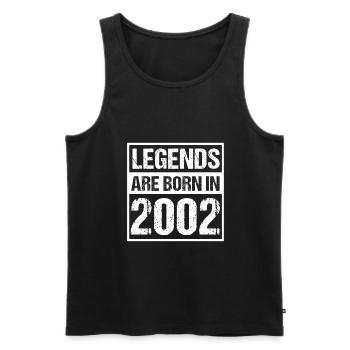 2002 - Men's Premium Organic Tank Top - black - Front - Michal (187cm)