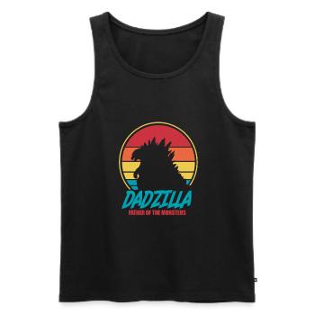Father daddy daughter son family father's day gift - Men's Premium Organic Tank Top - black - Front - Michal (187cm)