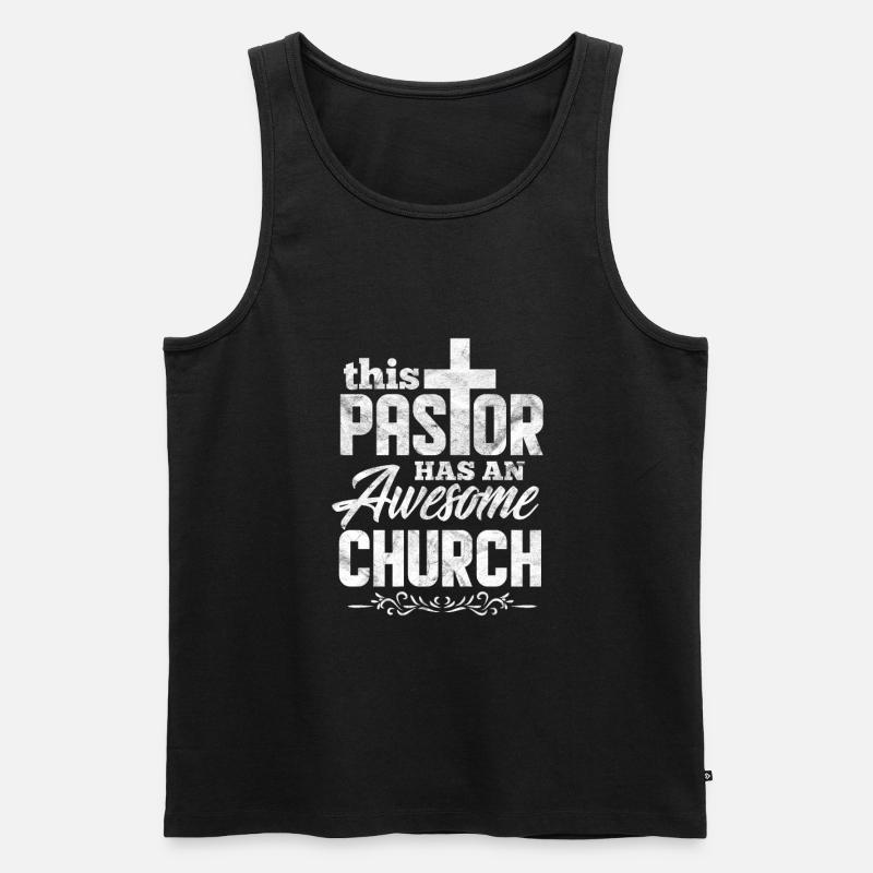 Pastor - Männer Premium Bio Tank Top - Schwarz