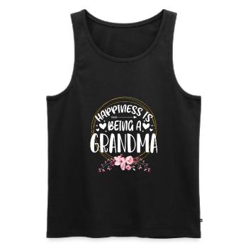 granny - Men's Premium Organic Tank Top - black - Front - AI Model Male 178 light (178cm)