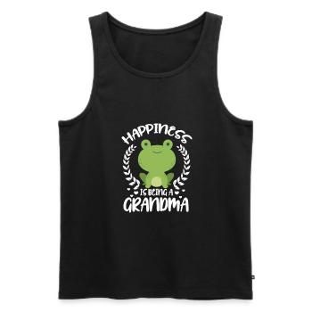 granny - Men's Premium Organic Tank Top - black - Front - AI Model Male 178 light (178cm)