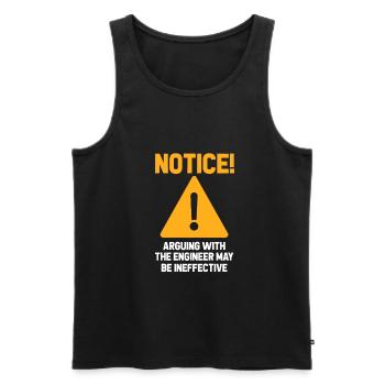 Ingenieur - Männer Premium Bio Tank Top - Schwarz - Vorne - AI Model Male 178 light (178cm)
