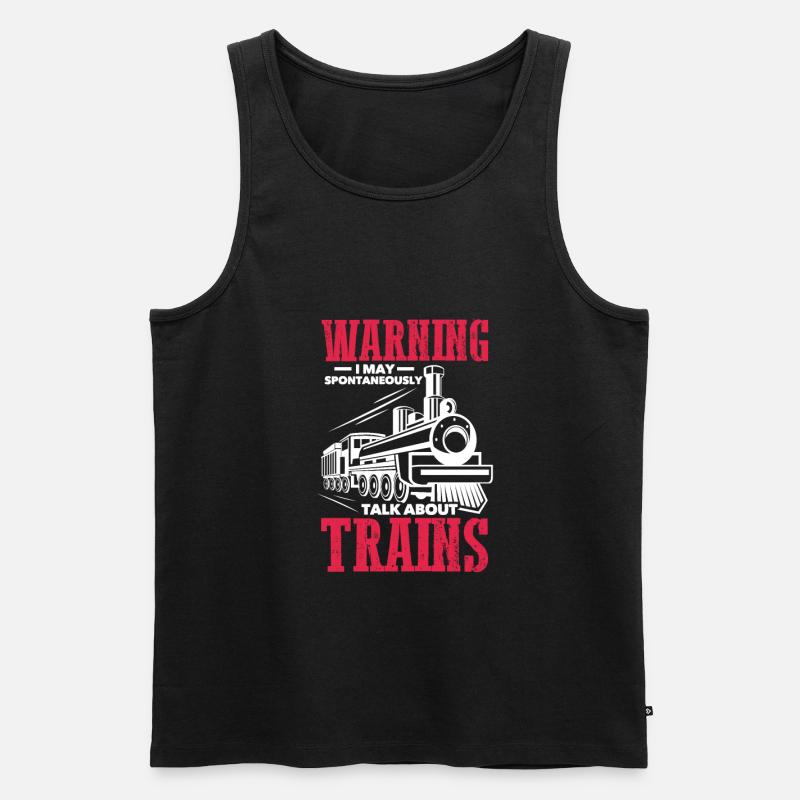 Modelleisenbahn - Männer Premium Bio Tank Top - Schwarz