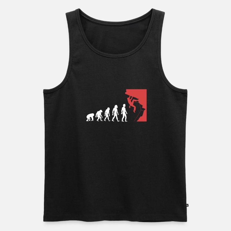 Climbing evolution - Men's Premium Organic Tank Top - black
