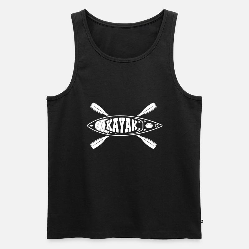Kajak Kayak Kajaker - Männer Premium Bio Tank Top - Schwarz
