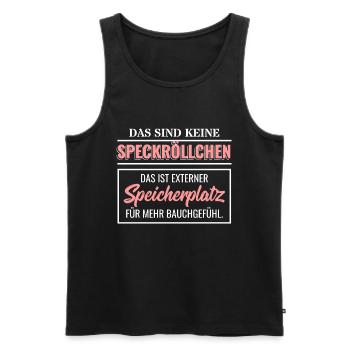 Ich Bin Nicht Zu Dick Übergewicht Selbstliebe Diät - Männer Premium Bio Tank Top - Schwarz - Vorne - Michal (187cm)