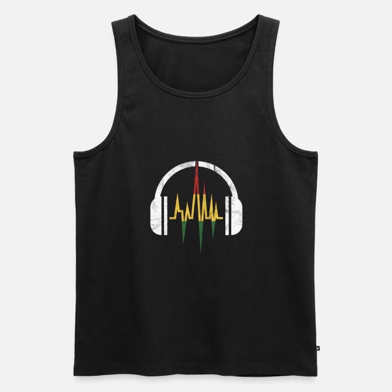 Reggae - Männer Premium Bio Tank Top - Schwarz