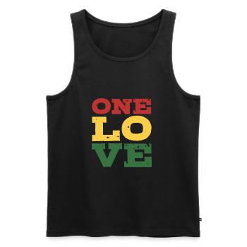 Rasta - Männer Premium Bio Tank Top - Schwarz - Vorne - AI Model Male 178 light (178cm)