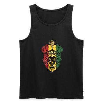 Rasta - Débardeur bio Premium Homme - noir - Devant - AI Model Male 178 light (178cm)