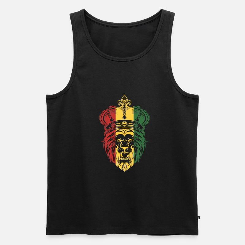 Rasta - Männer Premium Bio Tank Top - Schwarz