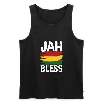Rasta - Débardeur bio Premium Homme - noir - Devant - AI Model Male 178 light (178cm)