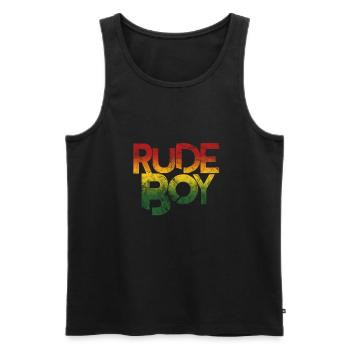 Rasta Rastafarian Reggae Jamaica Ragga Gift - Men's Premium Organic Tank Top - black - Front - AI Model Male 178 light (178cm)