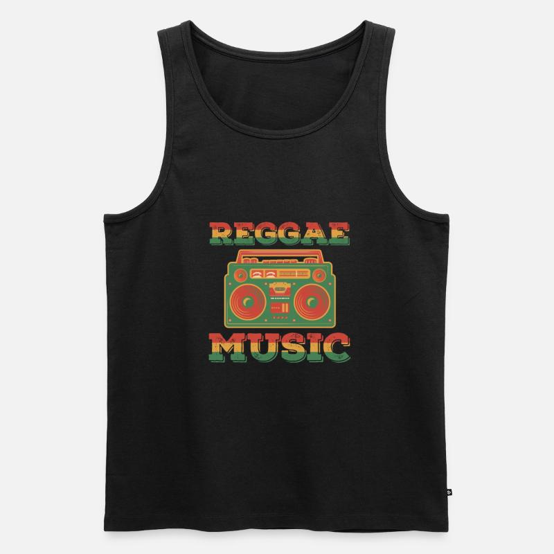 Reggae - Männer Premium Bio Tank Top - Schwarz