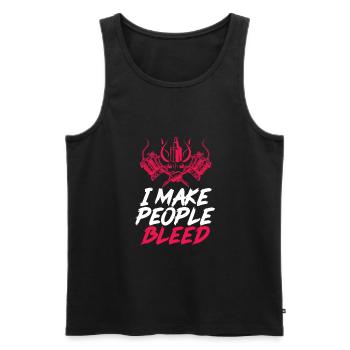 Tattoo tattooed tattoos tattooist gift - Men's Premium Organic Tank Top - black - Front - AI Model Male 178 light (178cm)