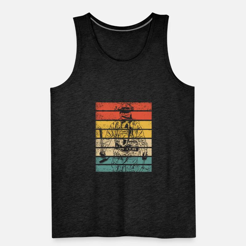 Fire department fire engine firefighter Men's Premium Organic Tank Top