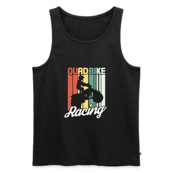 Quad - Männer Premium Bio Tank Top - Schwarz - Vorne - AI Model Male 178 light (178cm)