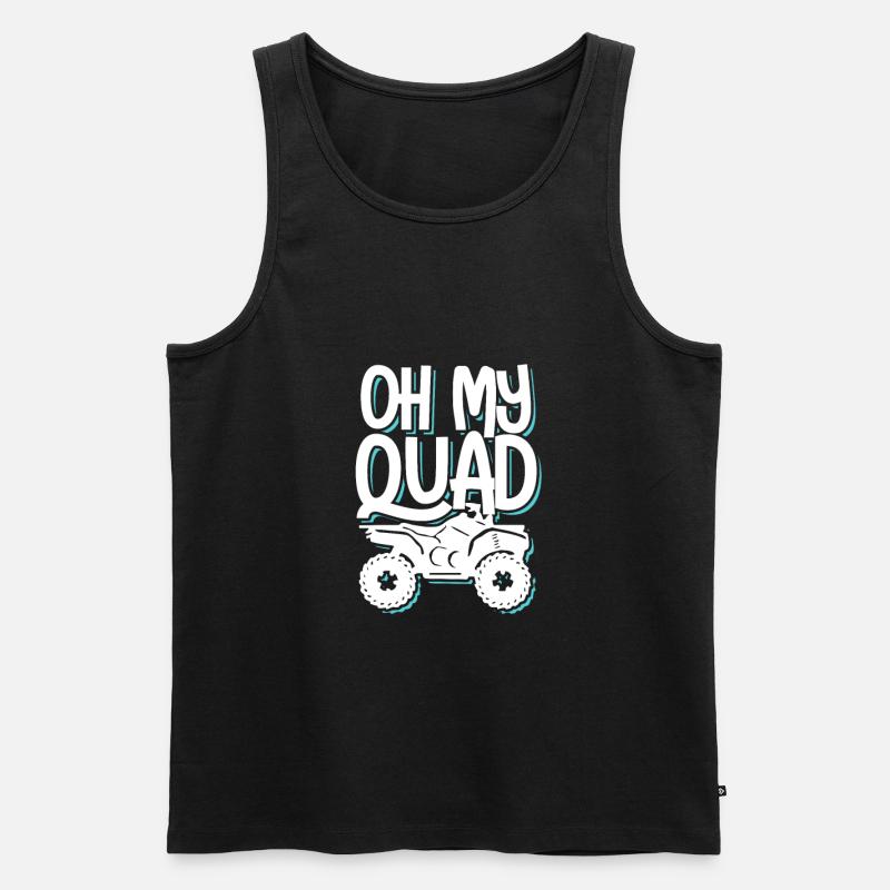 Quad - Männer Premium Bio Tank Top - Schwarz