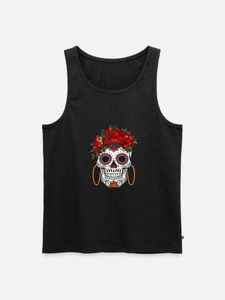 Dia De Los Muertos Totenkopf Mexiko Geschenk - Männer Premium Bio Tank Top - Schwarz