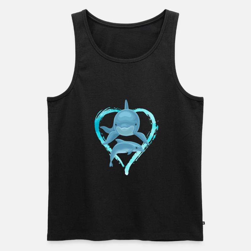 Delfin - Männer Premium Bio Tank Top - Schwarz