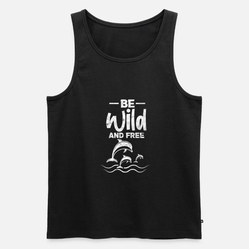 Delfin - Männer Premium Bio Tank Top - Schwarz