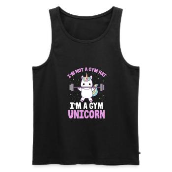 Gym Einhorn - Männer Premium Bio Tank Top - Schwarz - Vorne - Michal (187cm)