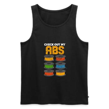 3D printer - Men's Premium Organic Tank Top - black - Front - AI Model Male 178 light (178cm)