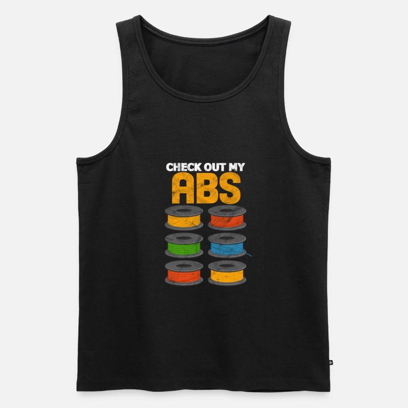 3d Drucker - Männer Premium Bio Tank Top - Schwarz