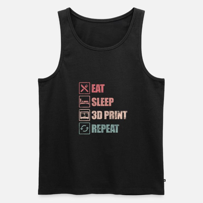 3d Drucker - Männer Premium Bio Tank Top - Schwarz