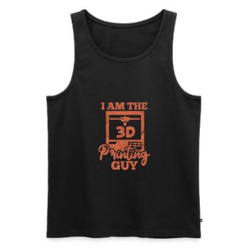 3D printer - Men's Premium Organic Tank Top - black - Front - AI Model Male 178 light (178cm)