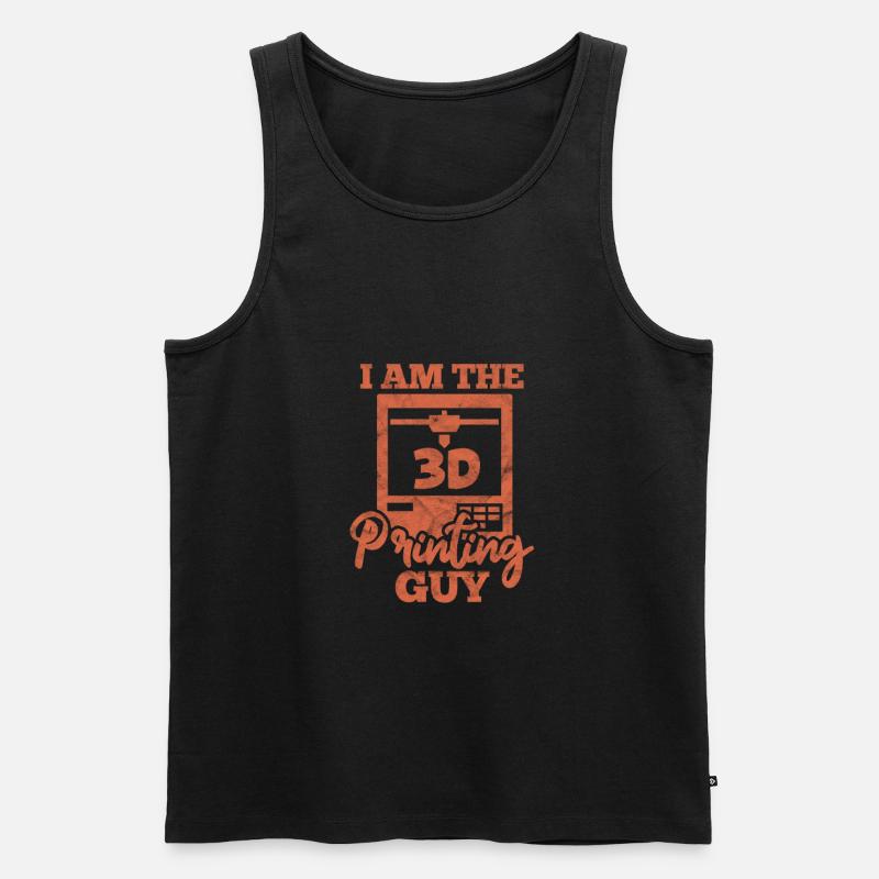 3d Drucker - Männer Premium Bio Tank Top - Schwarz