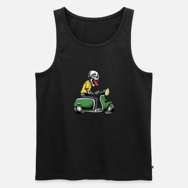 Motorroller Mofa Moped Roller - Männer Premium Bio Tank Top - Schwarz