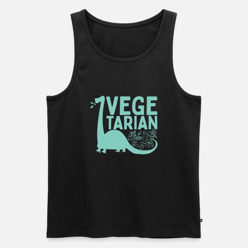 Veggie Gemüse Vegetarisch Vegetarier - Männer Premium Bio Tank Top - Schwarz