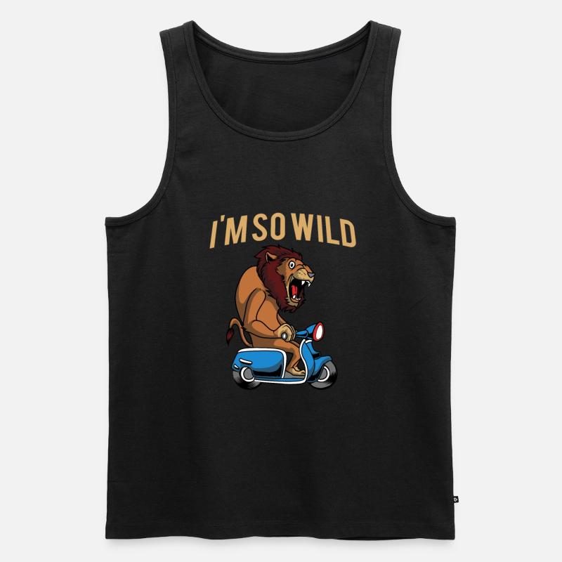Motorroller Mofa Moped Roller - Männer Premium Bio Tank Top - Schwarz