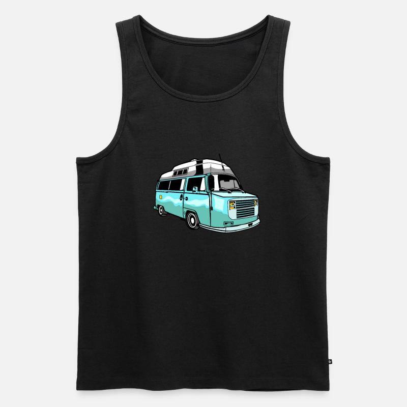 Camper Bus Caravan Camper Bus - Männer Premium Bio Tank Top - Schwarz