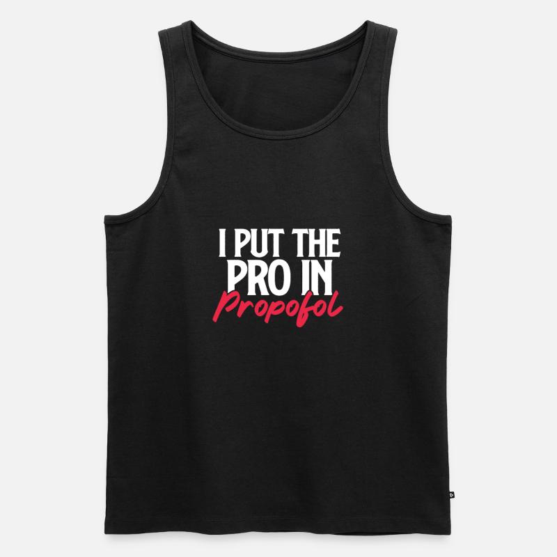 Anästhesie - Männer Premium Bio Tank Top - Schwarz