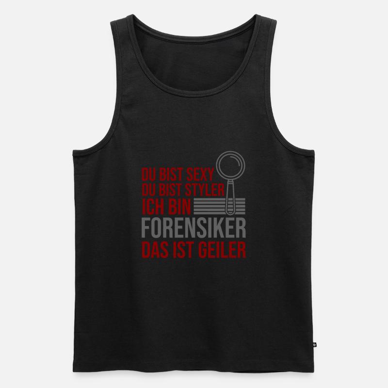 Forensik Forensiker - Männer Premium Bio Tank Top - Schwarz