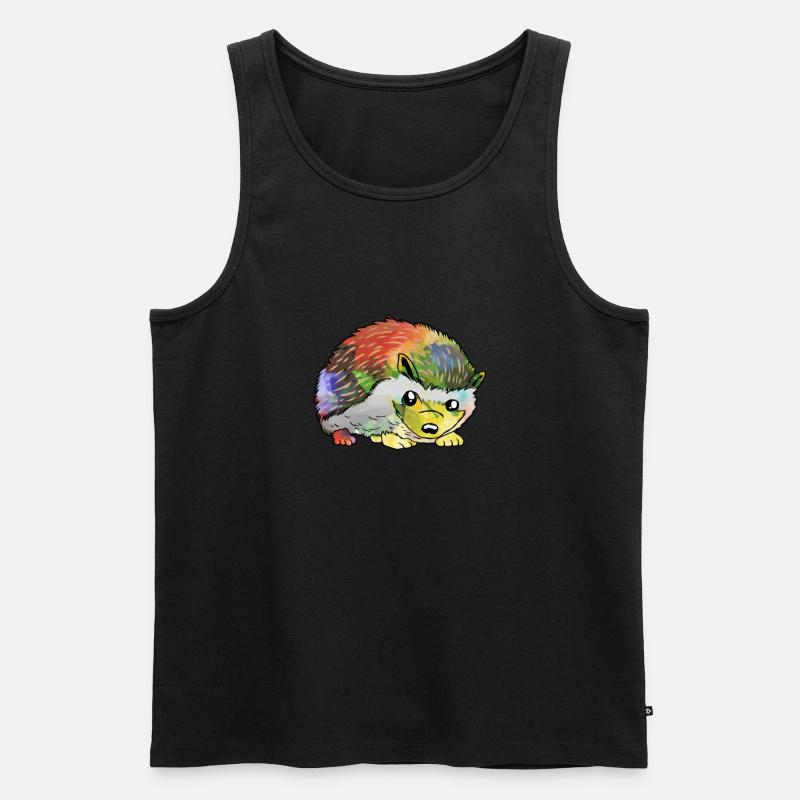 Igel - Männer Premium Bio Tank Top - Schwarz
