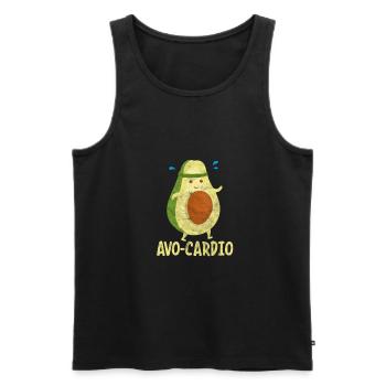 Avocado Cardio - Débardeur bio Premium Homme - noir - Devant - Michal (187cm)
