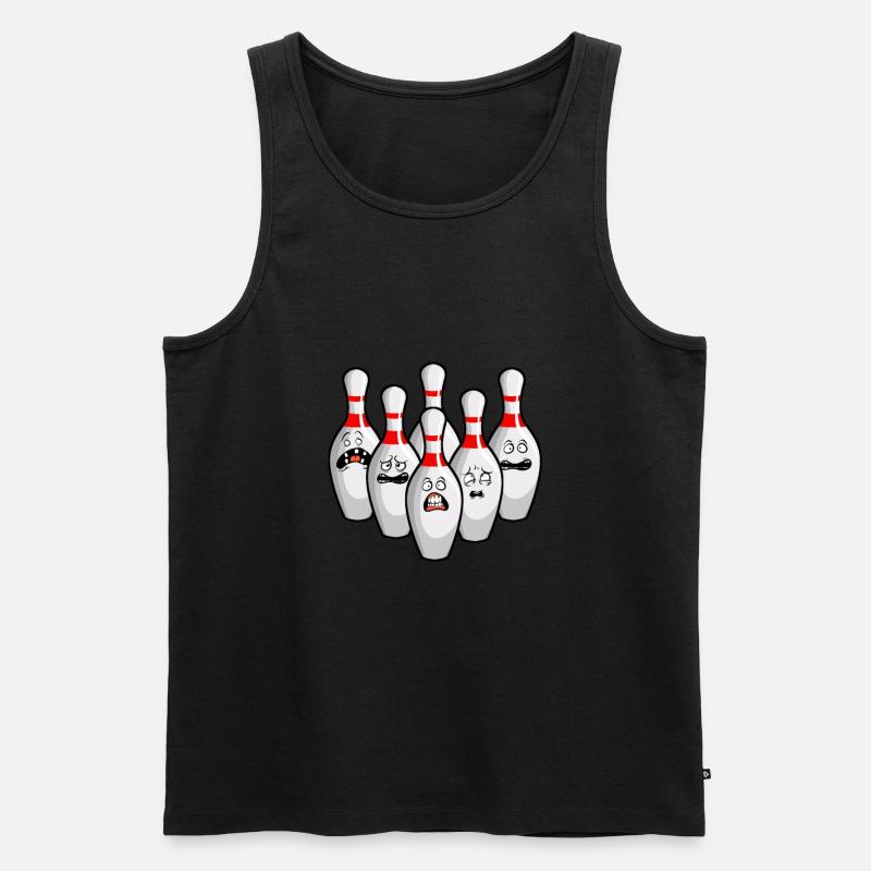 Bowling - Männer Premium Bio Tank Top - Schwarz