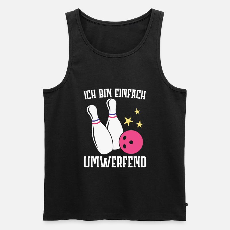 Bowling - Männer Premium Bio Tank Top - Schwarz