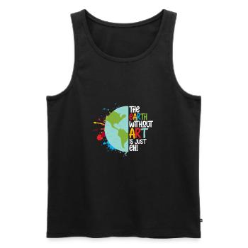 Kunst - Männer Premium Bio Tank Top - Schwarz - Vorne - AI Model Male 178 light (178cm)