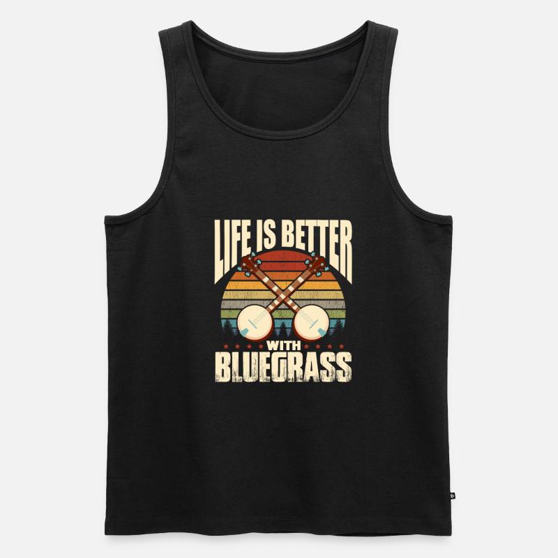 Bluegrass - Männer Premium Bio Tank Top - Schwarz