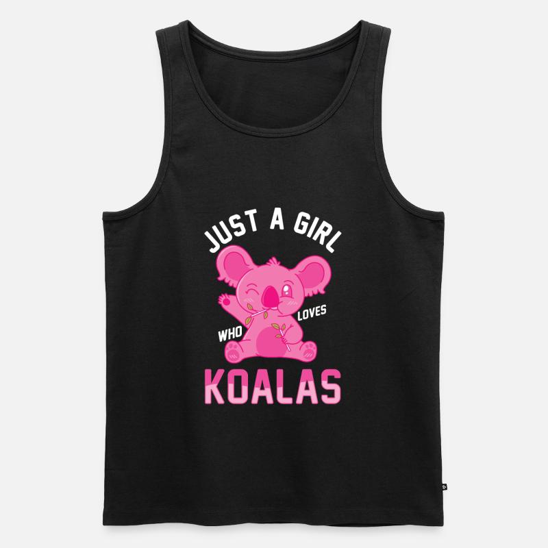 Koala Koalabär - Männer Premium Bio Tank Top - Schwarz
