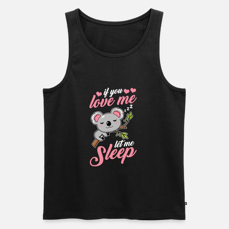 Koala Koalabär - Männer Premium Bio Tank Top - Schwarz