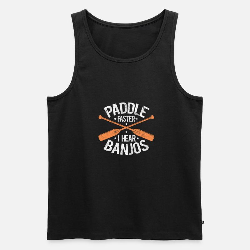 Banjo - Männer Premium Bio Tank Top - Schwarz