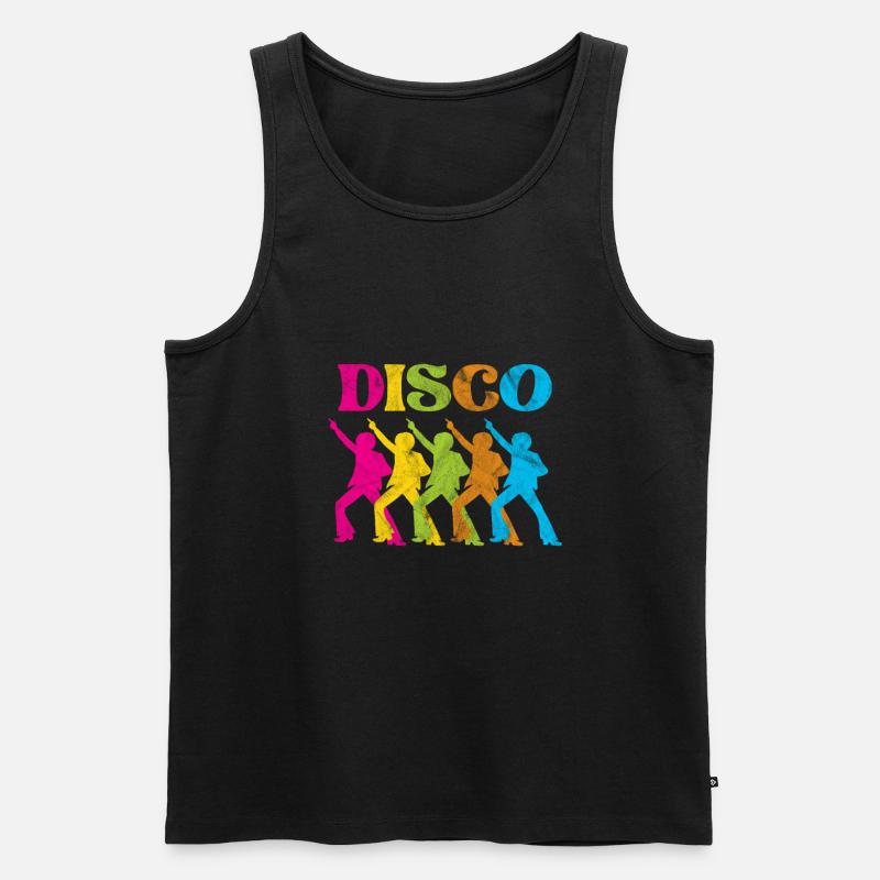Disco - Männer Premium Bio Tank Top - Schwarz