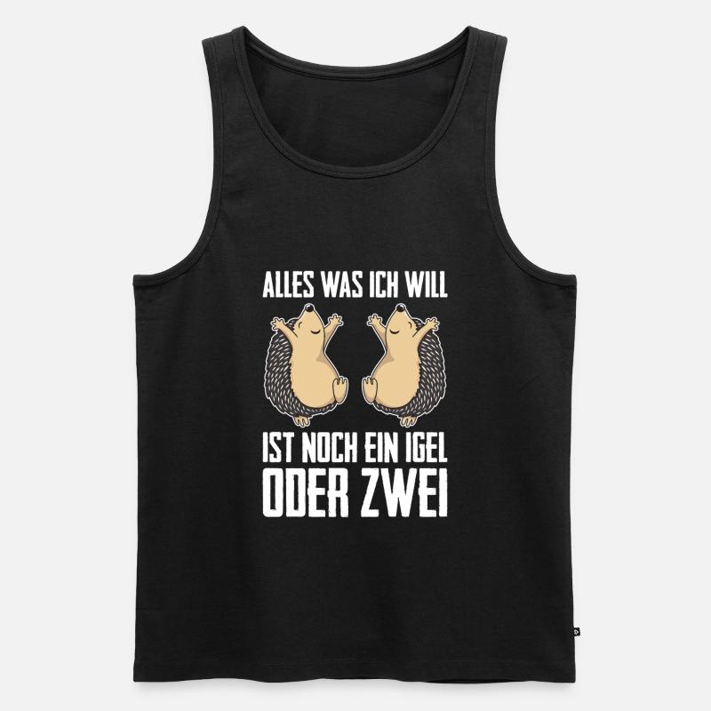 Igel - Männer Premium Bio Tank Top - Schwarz