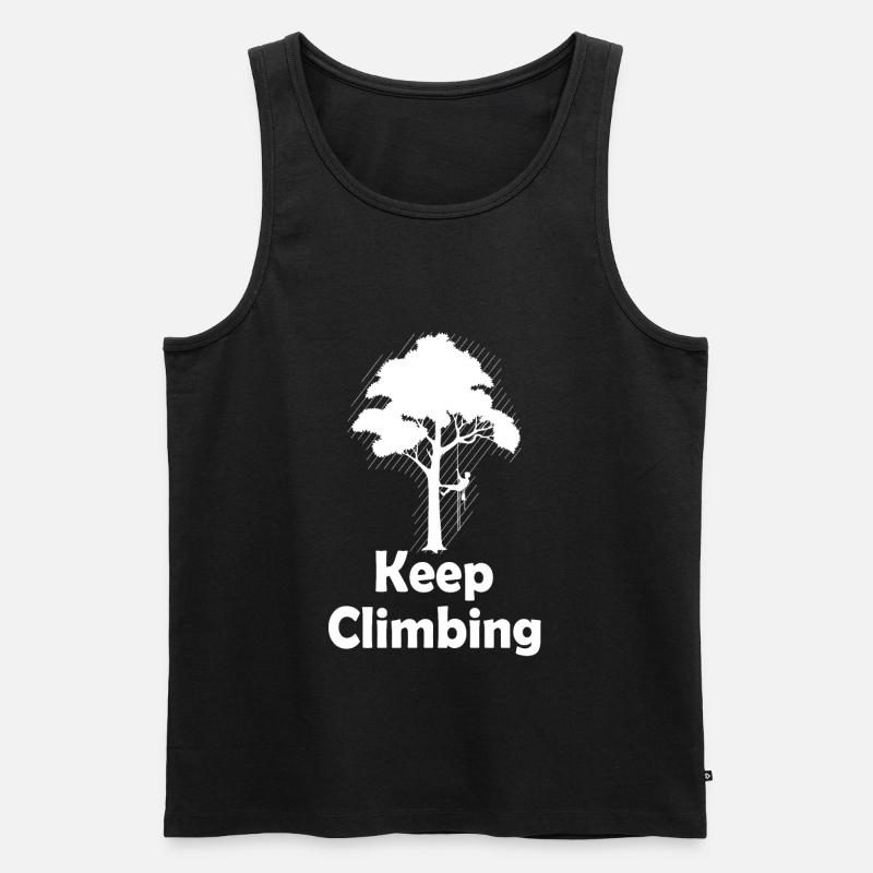 Baumklettern Baumpfleger Arborist Baumkletterer - Männer Premium Bio Tank Top - Schwarz