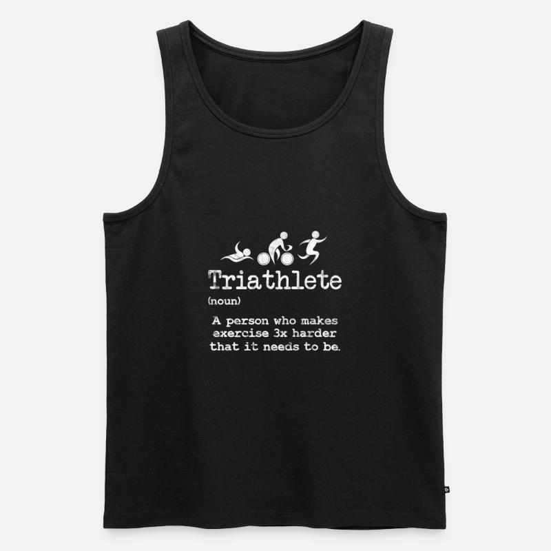 Triathlon - Männer Premium Bio Tank Top - Schwarz