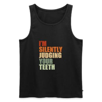 Dentist Dentist Dentist Teeth Gift - Men's Premium Organic Tank Top - black - Front - AI Model Male 178 light (178cm)